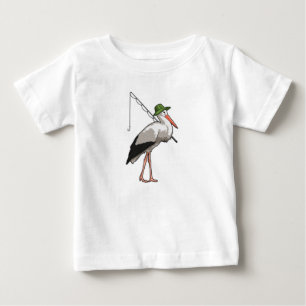 T-shirt Pour Bébé Cire à la pêche avec canne à pêche