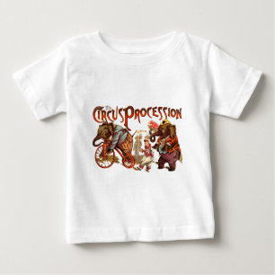 T-shirt Pour Bébé Cirque Procession Eléphant Art antique