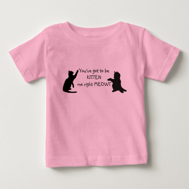 T-shirt Pour Bébé Citation amusante de chaton (Devant)