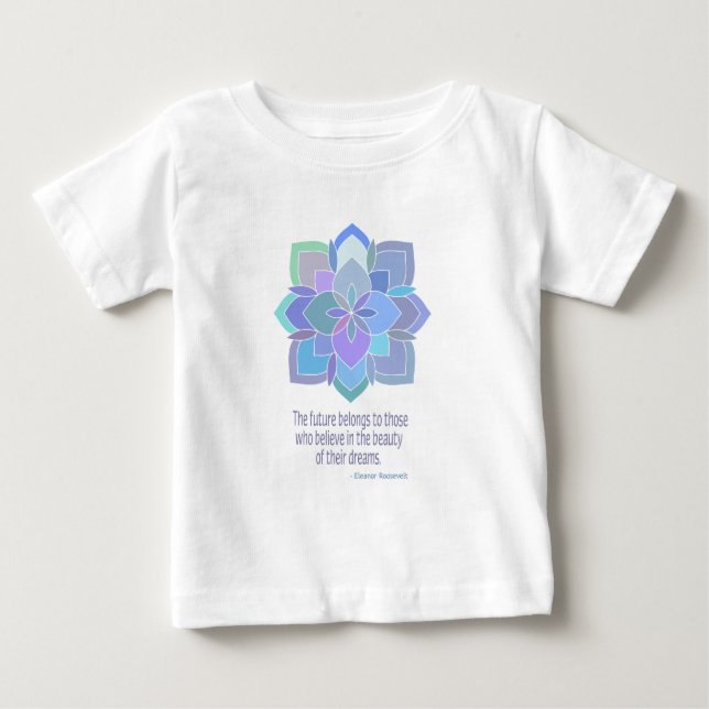 T-shirt Pour Bébé Citation de beauté Mandala Eleanor Roosevelt (Devant)