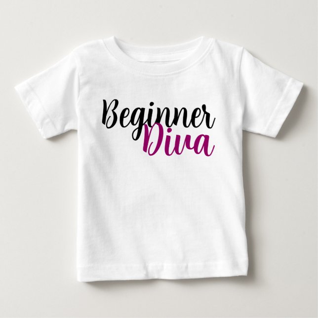 T-shirt Pour Bébé Citation de débutante diva mignonne et impertinent (Devant)