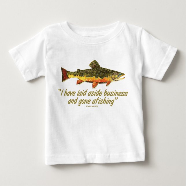 T-shirt Pour Bébé Citation de pêche d'Izaak Walton (Devant)
