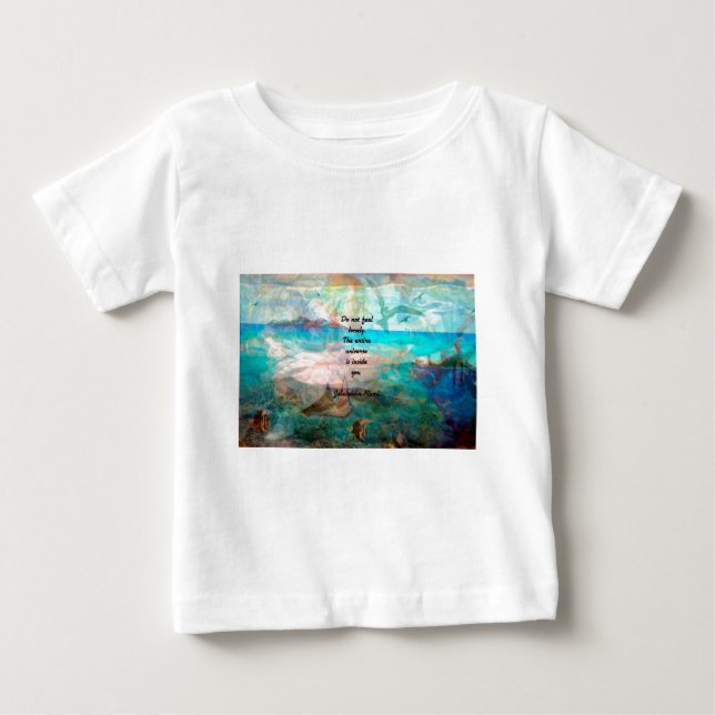 T-shirt Pour Bébé Citation De Rumi Inspiration Sur L'Univers (Devant)