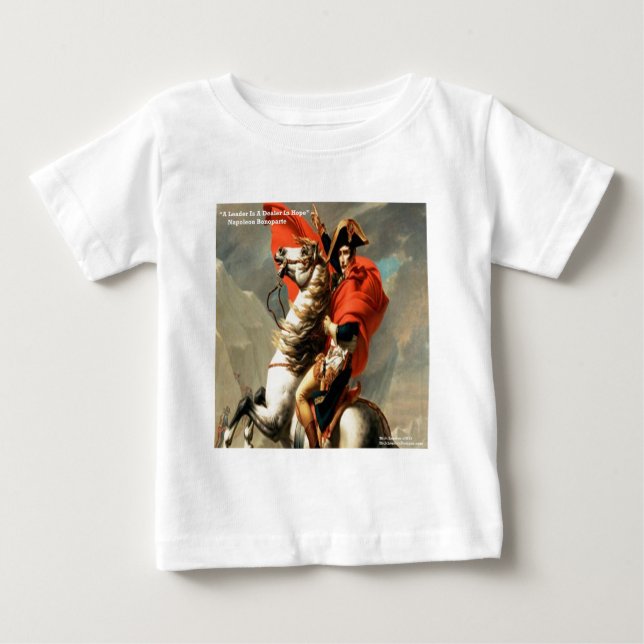 T-shirt Pour Bébé Citation Napoléon & "Leader" (Devant)
