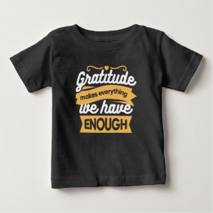T-shirt Pour Bébé Citations de la typographie de la Gratitude inspir