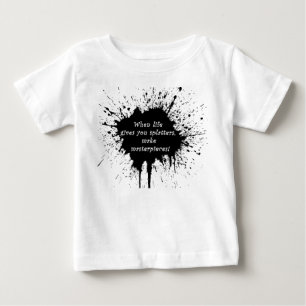 T-shirt Pour Bébé citations inspirantes vie splatter peinture créati