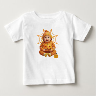 T-shirt Pour Bébé Citrouille adorable pour bébé pour Halloween