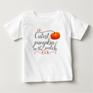 T-shirt Pour Bébé citrouille courtois dans le patch l'automne de l'a