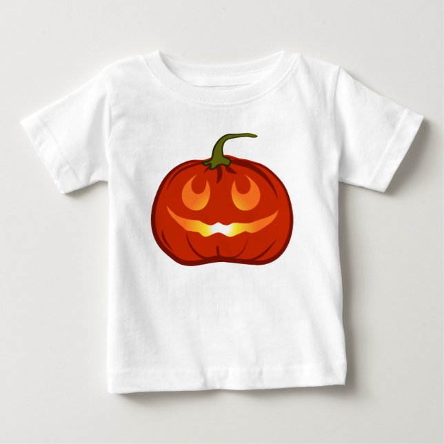 T-shirt Pour Bébé Citrouille de sourire (Devant)