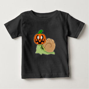 T-shirt Pour Bébé Citrouille d'Halloween de l'escargot