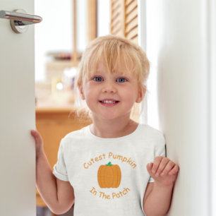 T-shirt Pour Bébé Citrouille Le Plus Cutest Dans Le Patch