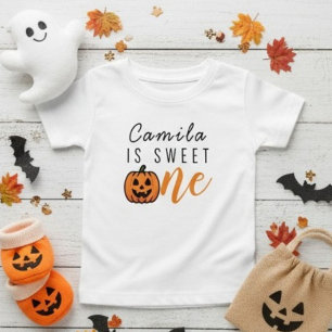 T-shirt Pour Bébé Citrouille personnalisé Sweet One 1er anniversaire