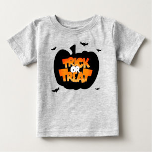 T-shirt Pour Bébé Citrouille Trick ou Traitez Happy Halloween Toddle