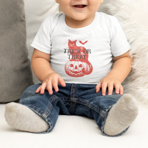 T-shirt Pour Bébé Citrouille vintage Fête d'Halloween de chauve-sour