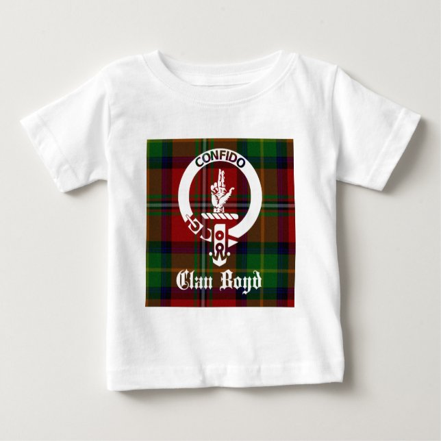 T-shirt Pour Bébé Clan Boyd Crest Tartan (Devant)