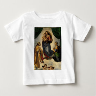 T-shirt Pour Bébé Classique de Raphael "Vierge Sixtine" (vers 1513)