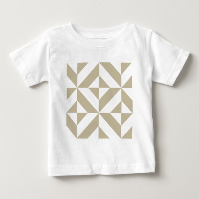 T-shirt Pour Bébé Clay Geometric Deco Cube Pattern (Devant)