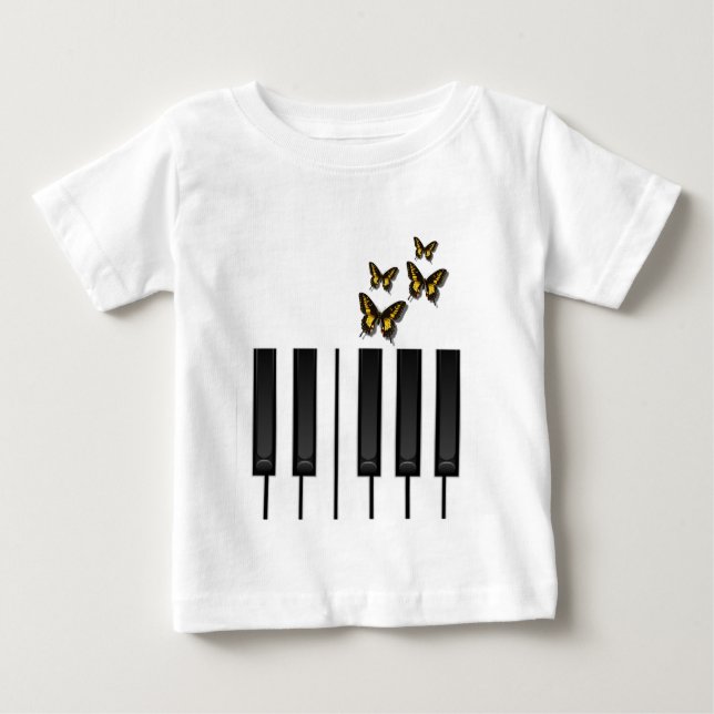 T-shirt Pour Bébé Clés de piano (Devant)