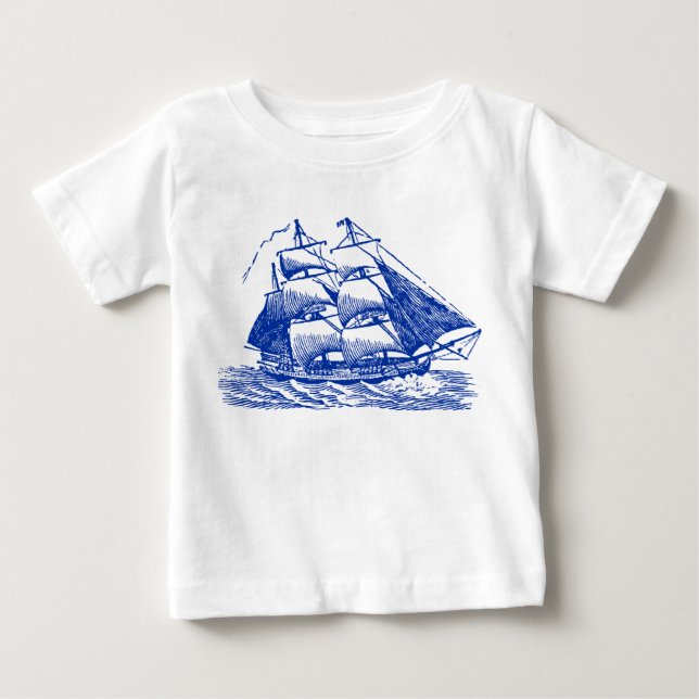 T-shirt Pour Bébé Clipper - bleu marine (Devant)