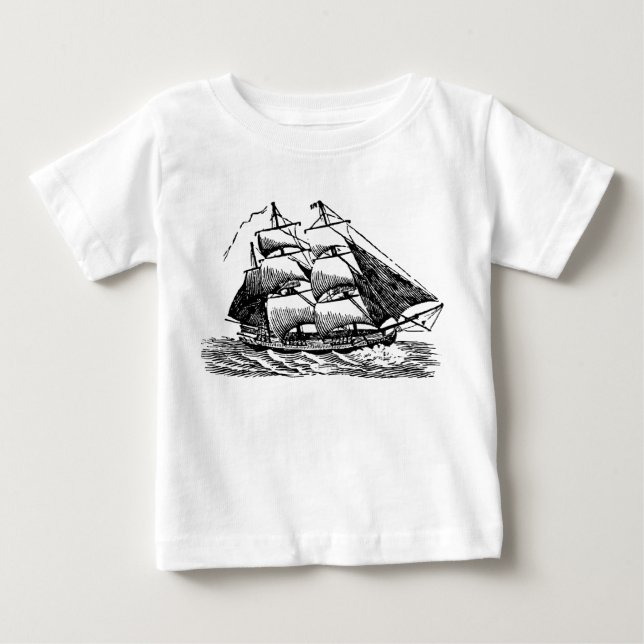T-shirt Pour Bébé Clipper - Noir (Devant)
