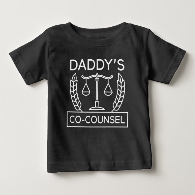T-shirt Pour Bébé Co-avocat de papa (Devant)
