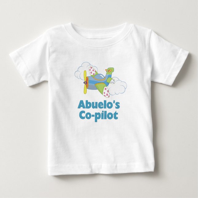 T-shirt Pour Bébé Co-pilote d'Abuelo (Devant)
