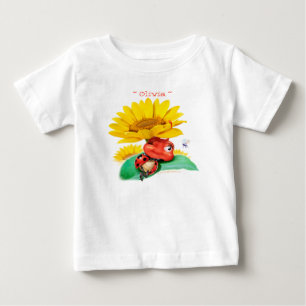 T-shirt Pour Bébé Coccinelle somnolente du Jersey T de bébé/Ladybi