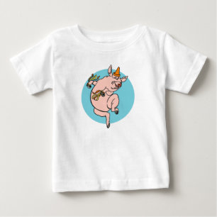 T-shirt Pour Bébé Cochon de danse