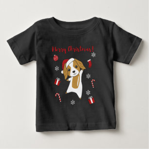 T-shirt Pour Bébé Cocker Spaniel Christmas Dog Winter Animals Dogs