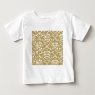 T-shirt Pour Bébé Cocoa and Cream Damask