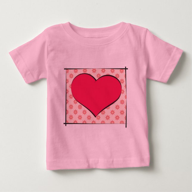 T-shirt Pour Bébé Coeur (Devant)