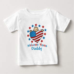 T-shirt Pour Bébé Coeur à la maison bienvenu de bébé de papa