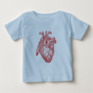 T-shirt Pour Bébé Coeur Anatomique Rouge