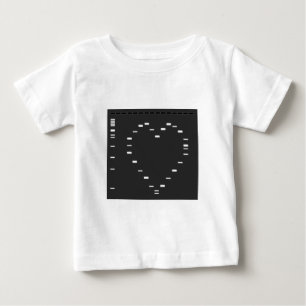 T-shirt Pour Bébé Coeur d'ADN sur le gel d'agarose