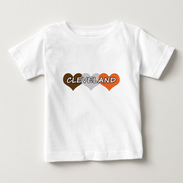 T-shirt Pour Bébé Coeur de Cleveland (Devant)