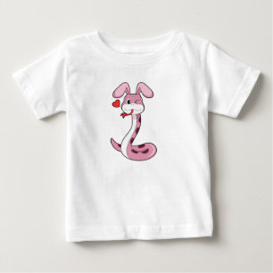T-shirt Pour Bébé Coeur de lapin serpent