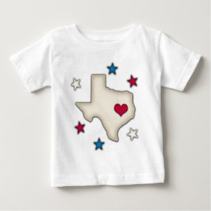 T-shirt Pour Bébé Coeur de rouge du Texas