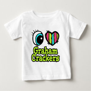 T-shirt Pour Bébé Coeur des yeux brillants J'aime Graham Crackers