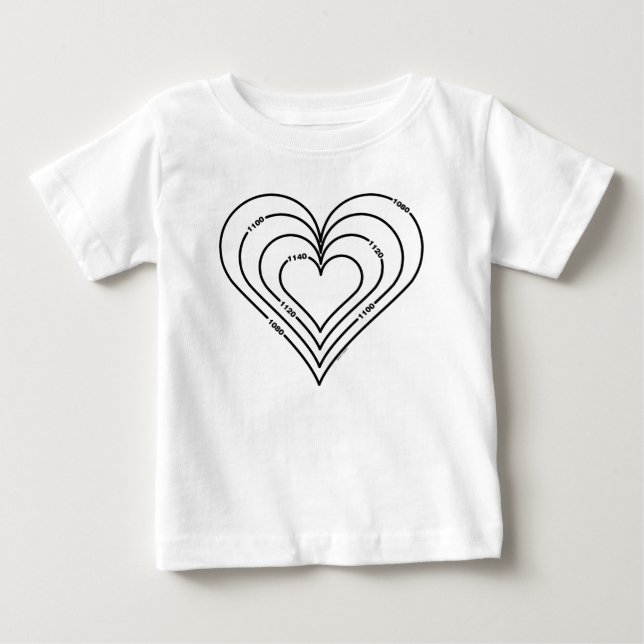 T-shirt Pour Bébé Coeur du génie civil (Devant)