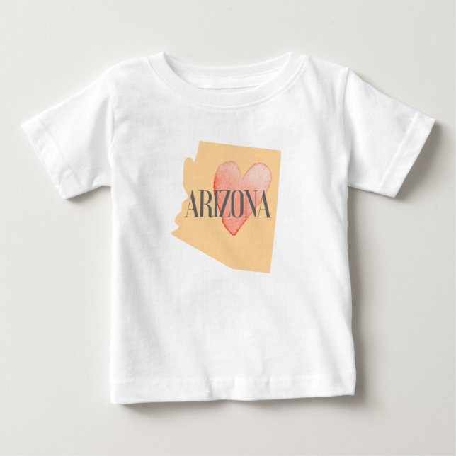 T-shirt Pour Bébé Coeur en AZ (Devant)