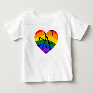 T-shirt Pour Bébé Coeur gay