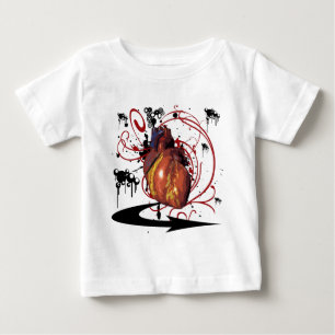 T-shirt Pour Bébé Coeur humain
