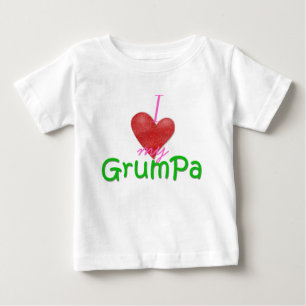T-shirt Pour Bébé Coeur I mon Grumpa