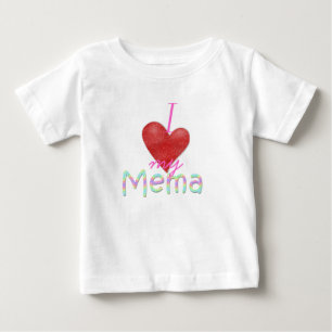 T-shirt Pour Bébé Coeur I mon Mema