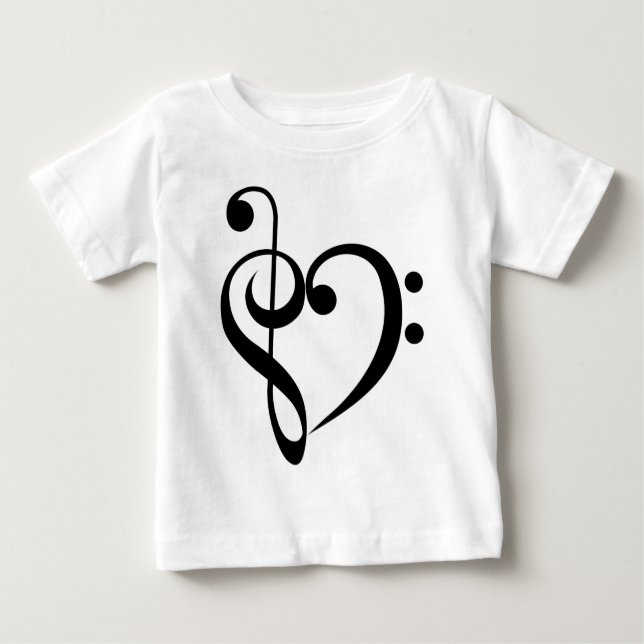 T-shirt Pour Bébé Coeur musical (Devant)