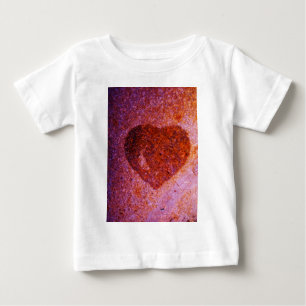 T-shirt Pour Bébé coeur rose corail