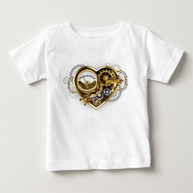 T-shirt Pour Bébé Coeur vapeur avec un manomètre (Devant)