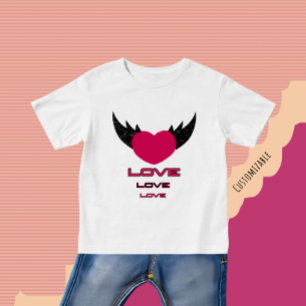 T-shirt Pour Bébé Coeur volant