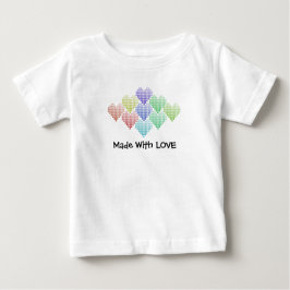 T-shirt Pour Bébé Coeurs arc-en-ciel mignons