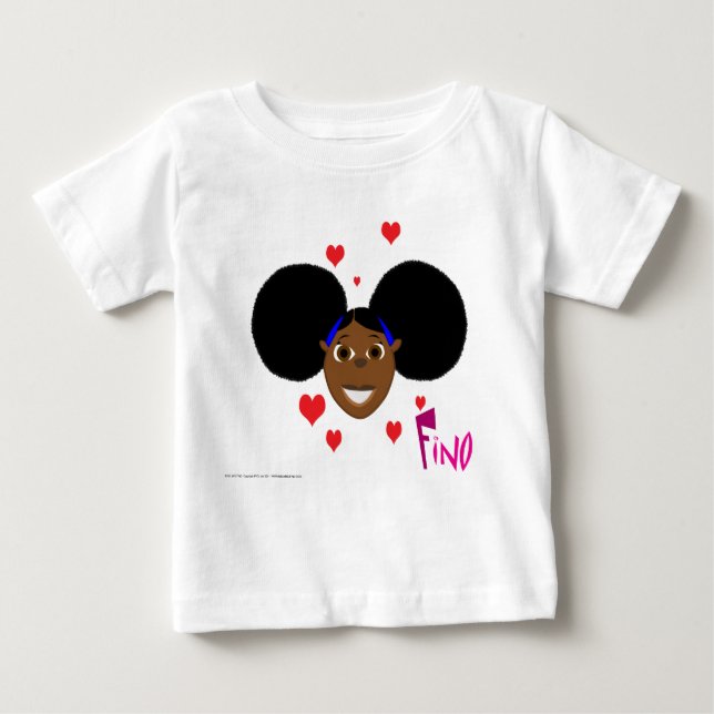 T-shirt Pour Bébé Coeurs d'amour de Fino (Devant)